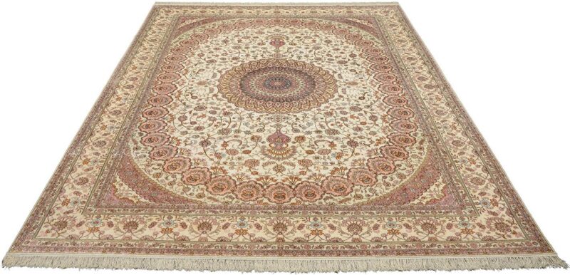 Qom Oriental Rug 280 × 355 cm, Silk, hand-knotted — view 2