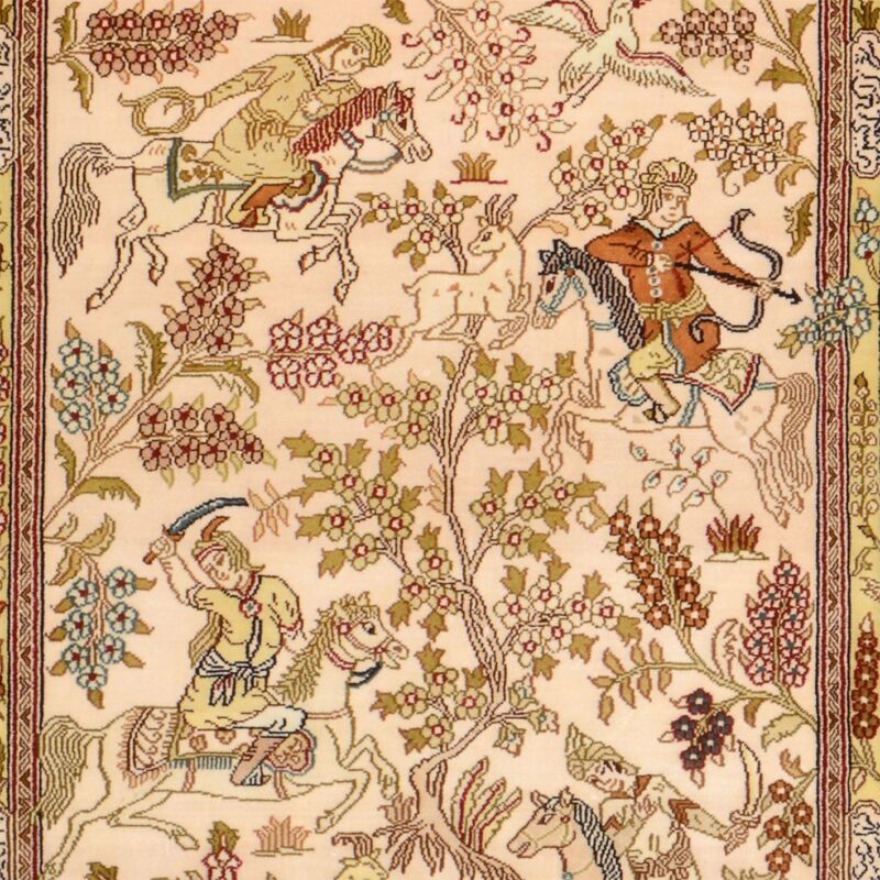Qom Oriental Rug 94 × 154 cm, Silk, hand-knotted — view 4