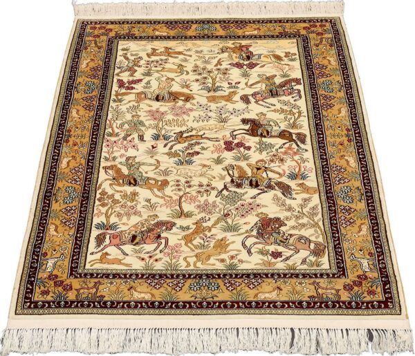 Hereke Oriental Rug 82 × 126 cm, Silk, hand-knotted — view 2