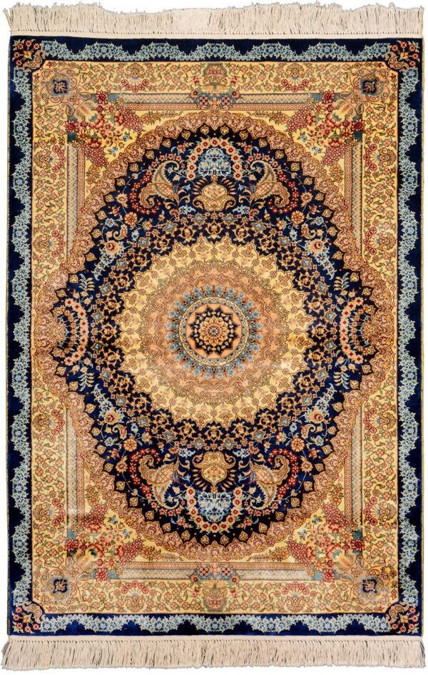 Hereke Oriental Rug 95 × 140 cm, Silk, hand-knotted