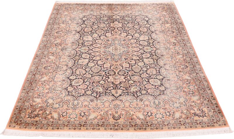 Indian Oriental Rug 159 × 218 cm, Silk, hand-knotted, vintage — view 2