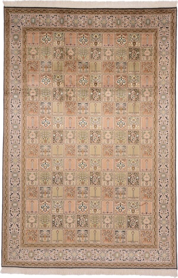 Indian Oriental Rug 187 × 280 cm, Silk, hand-knotted