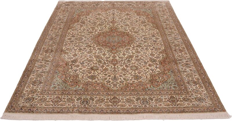 Indian Oriental Rug 218 × 307 cm, Silk, hand-knotted — view 2