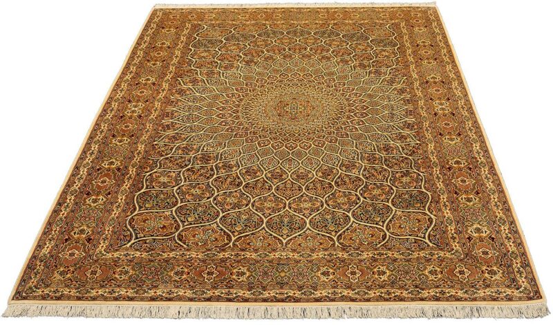 Kashmir Oriental Rug 129 × 279 cm, Silk, hand-knotted — view 2