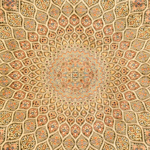Kashmir Oriental Rug 129 × 279 cm, Silk, hand-knotted — view 4
