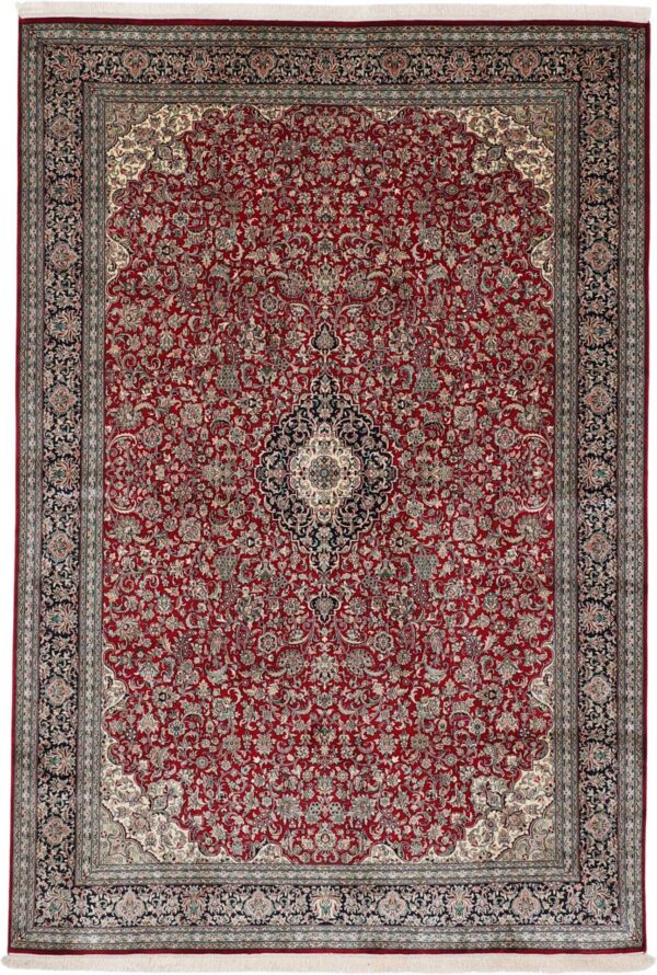 Kashmir Oriental Rug 154 × 226 cm, Silk, hand-knotted