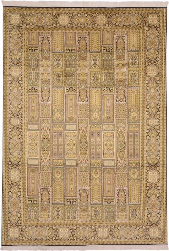 Kashmir Oriental Rug 189 × 274 cm, Silk, hand-knotted