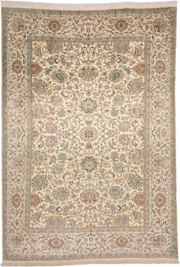 Kashmir Oriental Rug 193 × 276 cm, Silk, hand-knotted