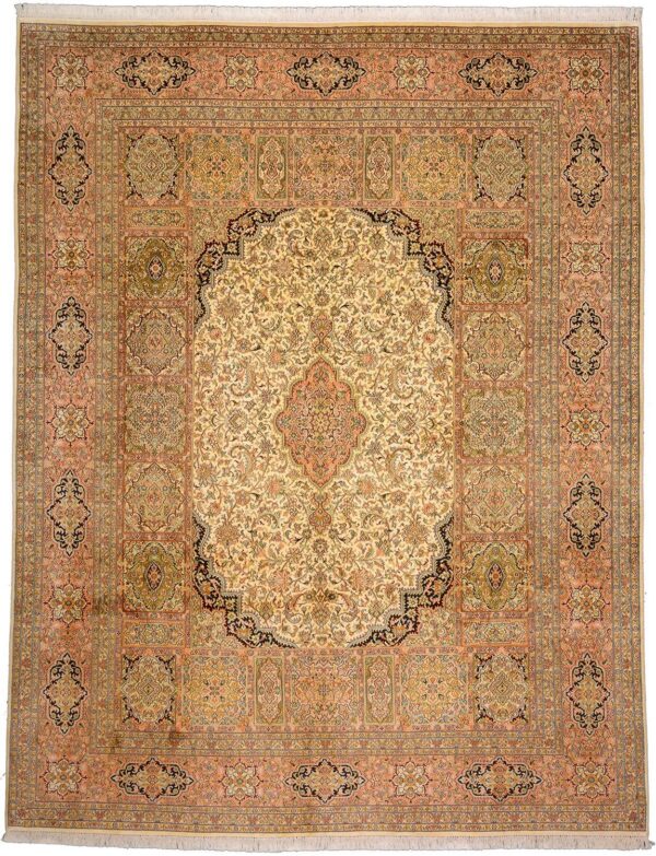 Kashmir Oriental Rug 246 × 315 cm, Silk, hand-knotted