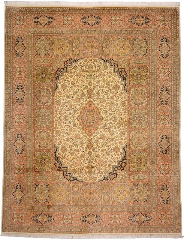 Kashmir Oriental Rug 246 × 315 cm, Silk, hand-knotted