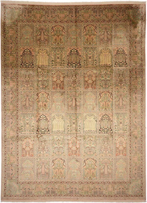 Kashmir Oriental Rug 276 × 371 cm, Silk, hand-knotted