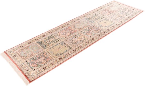 Kashmir Oriental Rug 85 × 308 cm, Silk, hand-knotted — view 5