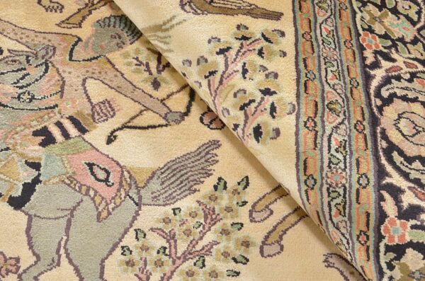 Kashmir Oriental Rug 143 × 207 cm, Silk, hand-knotted, refined — view 5