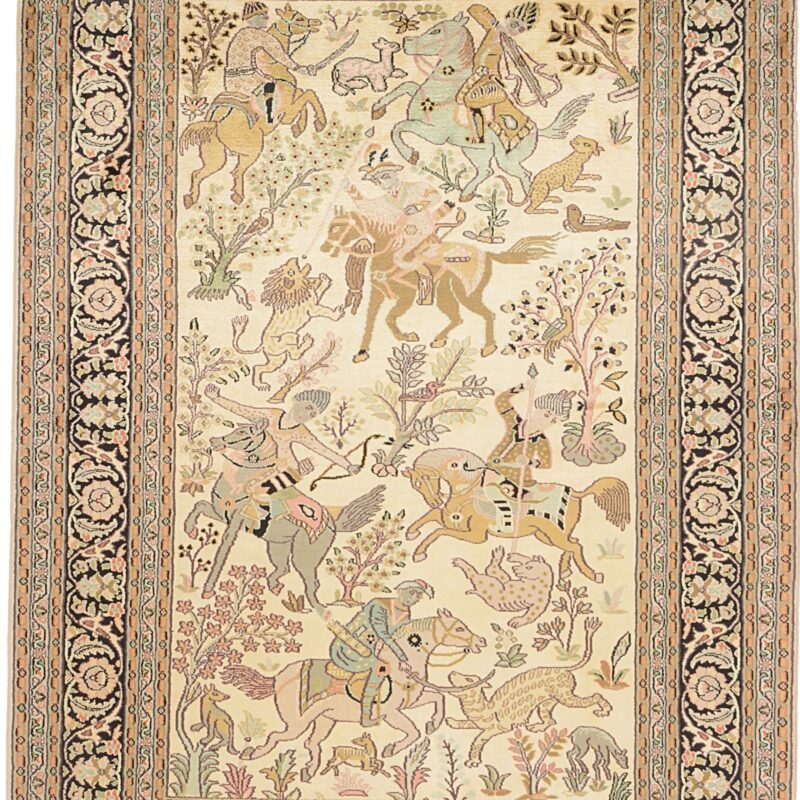 Kashmir Oriental Rug 143 × 207 cm, Silk, hand-knotted, refined — view 6