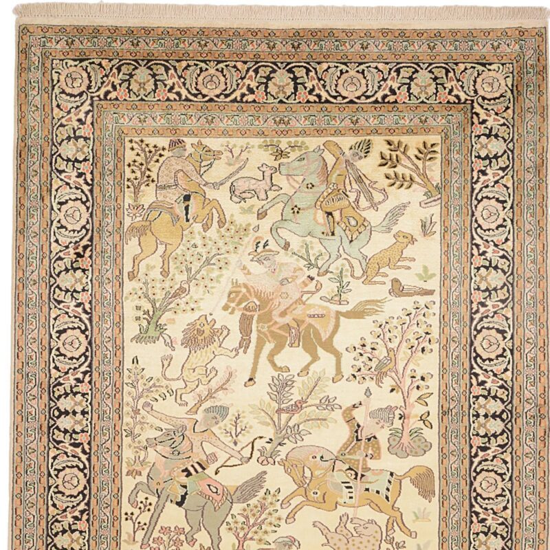 Kashmir Oriental Rug 143 × 207 cm, Silk, hand-knotted, refined — view 7