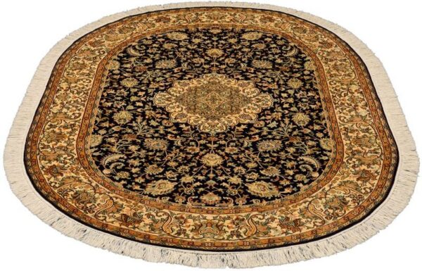 Kashmir Oriental Rug 150 × 214 cm, Silk, hand-knotted — view 2