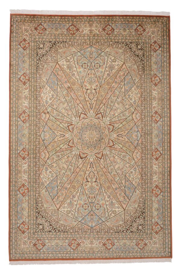 Kashmir Oriental Rug 168 × 255 cm, Silk, hand-knotted