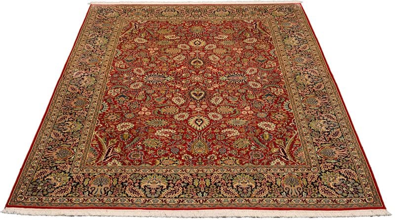 Kashmir Oriental Rug 170 × 249 cm, Silk, hand-knotted, pastel — view 2