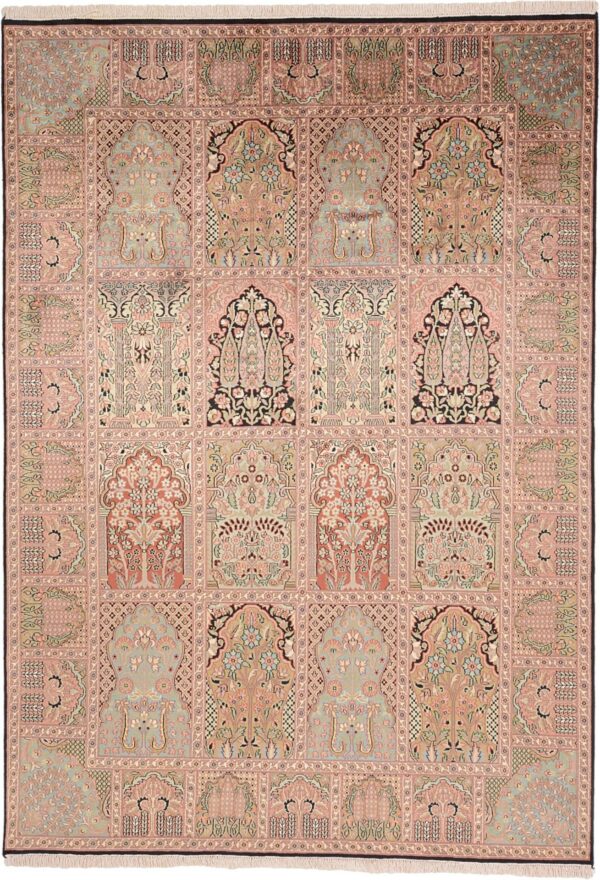 Kashmir Oriental Rug 173 × 246 cm, Silk, hand-knotted