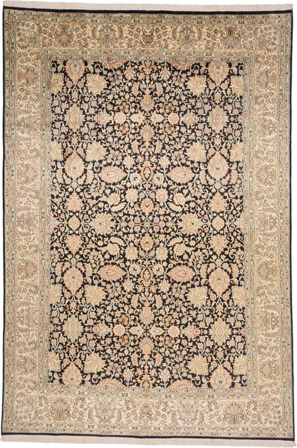Kashmir Oriental Rug 185 × 273 cm, Silk, hand-knotted