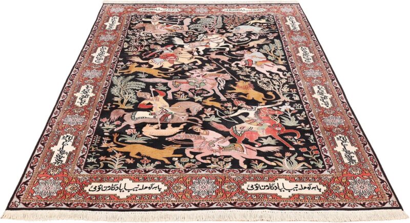Kashmir Oriental Rug 186 × 267 cm, Silk, hand-knotted — view 2