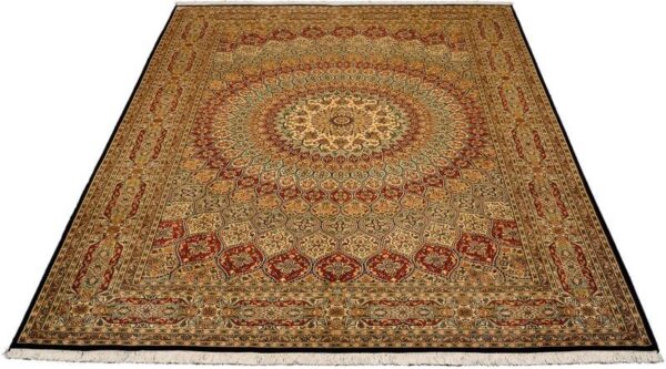 Kashmir Oriental Rug 190 × 275 cm, Silk, hand-knotted — view 2