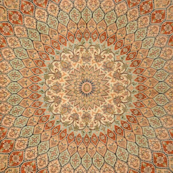 Kashmir Oriental Rug 190 × 275 cm, Silk, hand-knotted — view 4