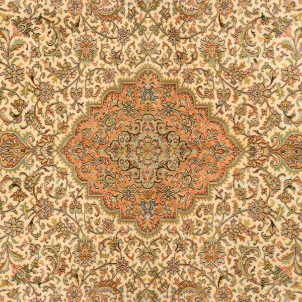 Kashmir Oriental Rug 197 × 282 cm, Silk, hand-knotted — view 4