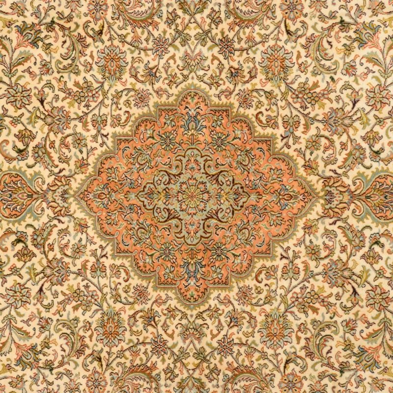 Kashmir Oriental Rug 197 × 282 cm, Silk, hand-knotted — view 4