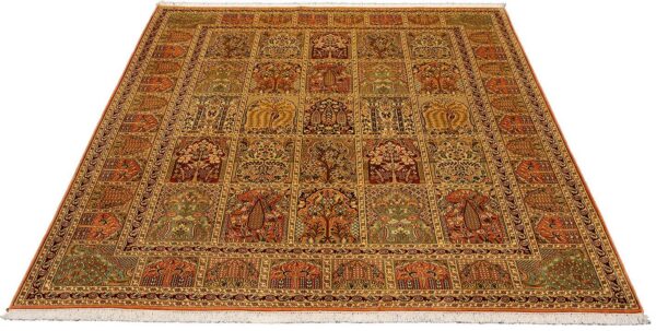 Kashmir Oriental Rug 199 × 254 cm, Silk, hand-knotted — view 2