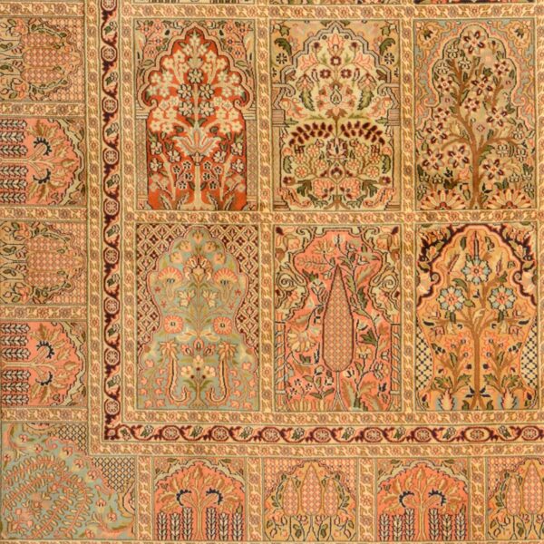 Kashmir Oriental Rug 199 × 254 cm, Silk, hand-knotted — view 4