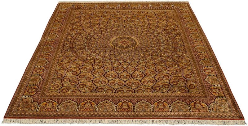 Kashmir Oriental Rug 204 × 255 cm, Silk, hand-knotted — view 2