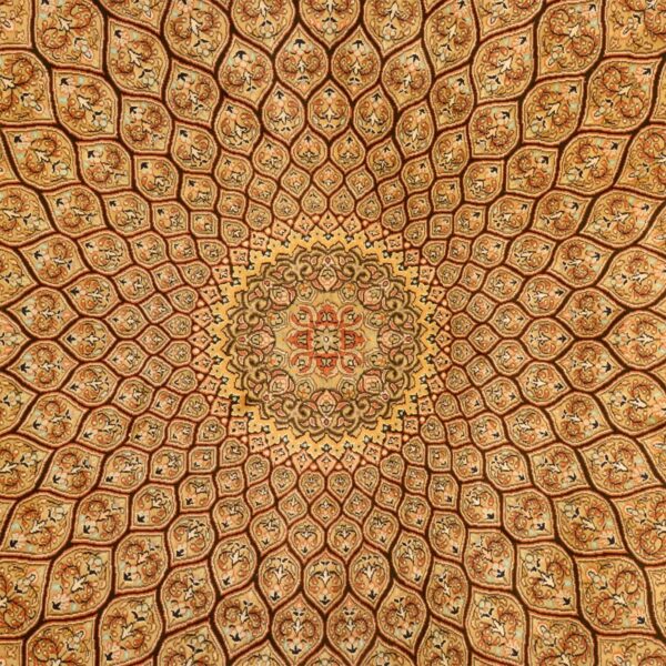 Kashmir Oriental Rug 204 × 255 cm, Silk, hand-knotted — view 4