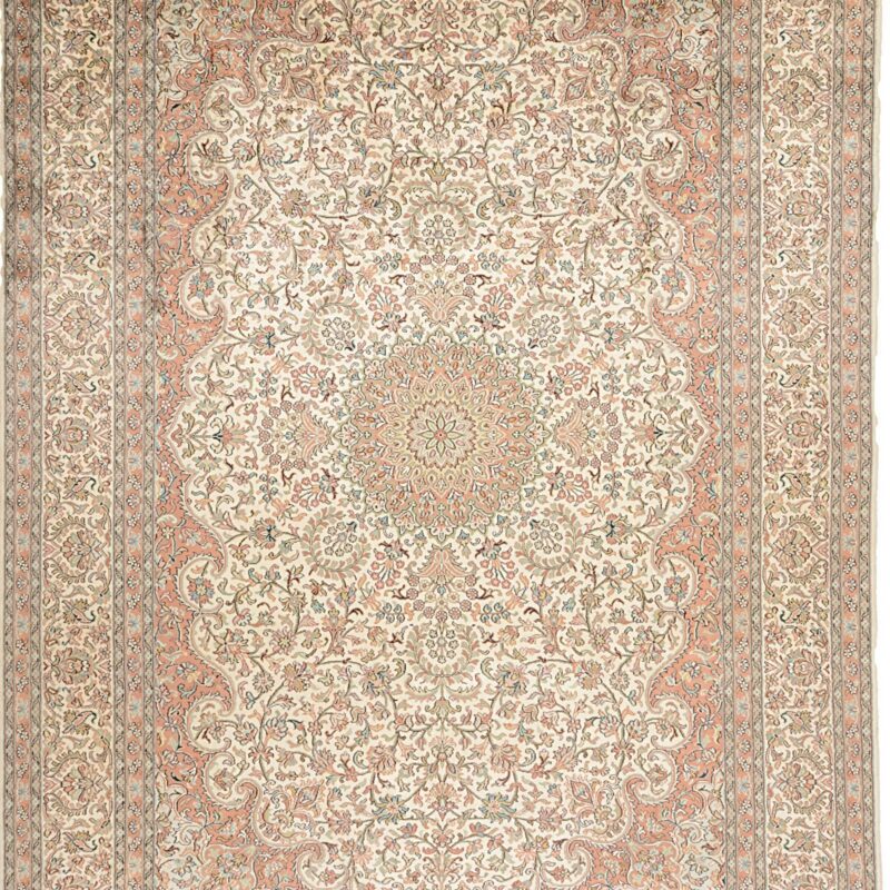 Kashmir Oriental Rug 212 × 307 cm, Silk, hand-knotted — view 6