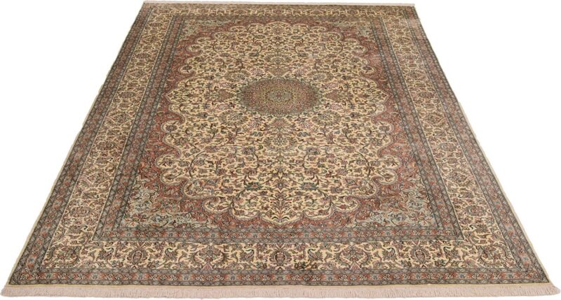 Kashmir Oriental Rug 212 × 307 cm, Silk, hand-knotted — view 2