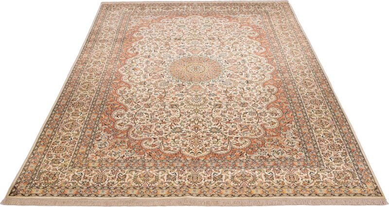 Kashmir Oriental Rug 212 × 307 cm, Silk, hand-knotted — view 3
