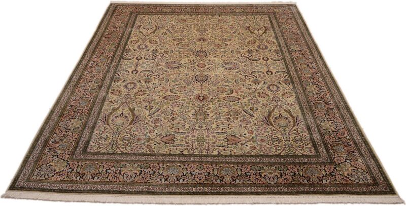 Kashmir Oriental Rug 216 × 299 cm, Silk, hand-knotted — view 2