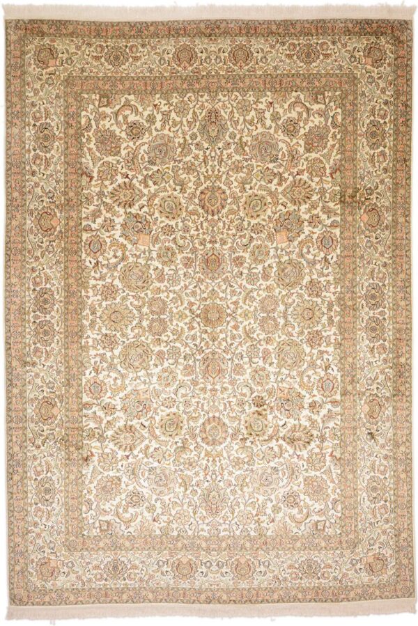 Kashmir Oriental Rug 219 × 314 cm, Silk, hand-knotted