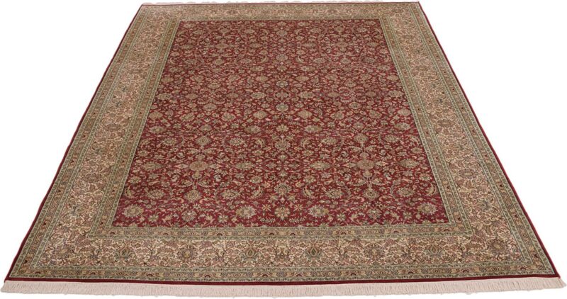Kashmir Oriental Rug 220 × 305 cm, Silk, hand-knotted, refined — view 2 Kashmir Oriental Rug 220 × 305 cm, Silk, hand-knotted, refined — view 2