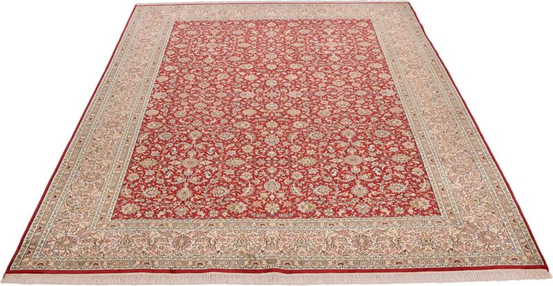Kashmir Oriental Rug 220 × 305 cm, Silk, hand-knotted, refined — view 3 Kashmir Oriental Rug 220 × 305 cm, Silk, hand-knotted, refined — view 3