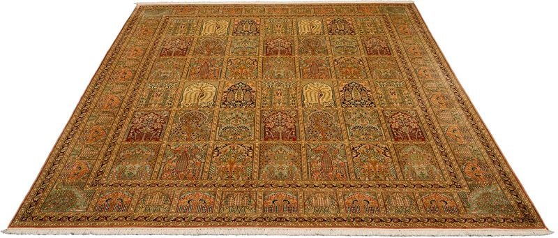 Kashmir Oriental Rug 244 × 302 cm, Silk, hand-knotted, refined — view 2