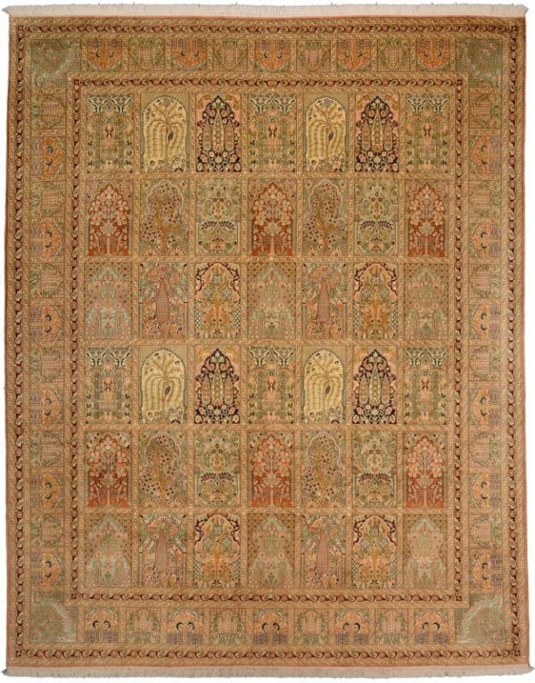Kashmir Oriental Rug 244 × 302 cm, Silk, hand-knotted, refined