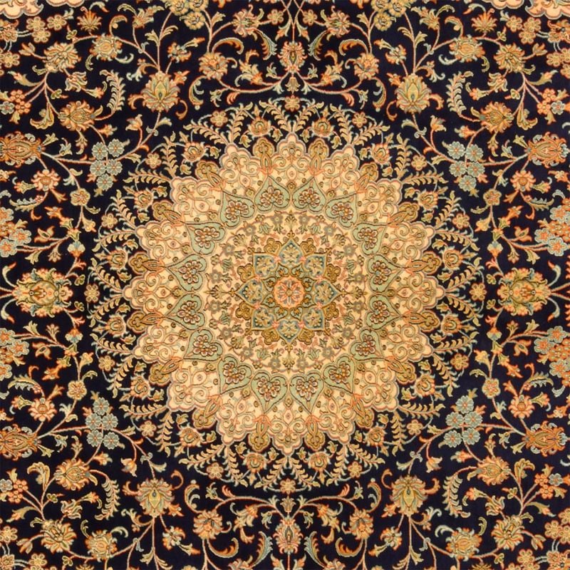 Kashmir Oriental Rug 246 × 250 cm, Silk, hand-knotted — view 4