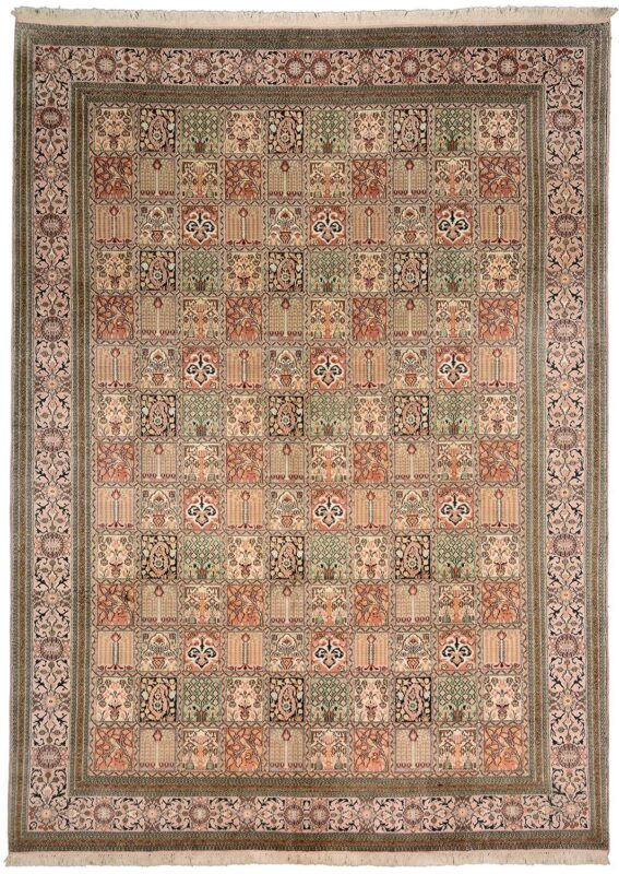 Kashmir Oriental Rug 246 × 333 cm, Silk, hand-knotted