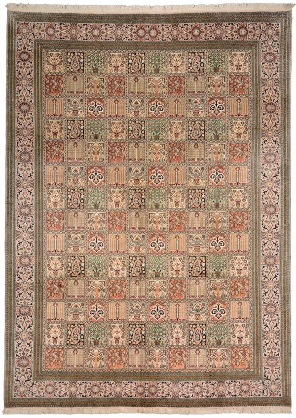 Kashmir Oriental Rug 246 × 333 cm, Silk, hand-knotted