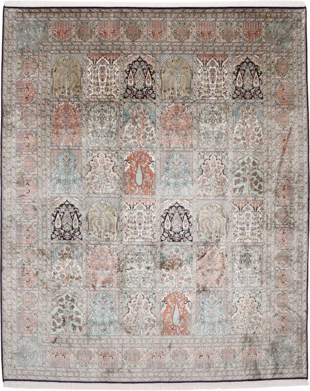 Kashmir Oriental Rug 248 × 300 cm, Silk, hand-knotted
