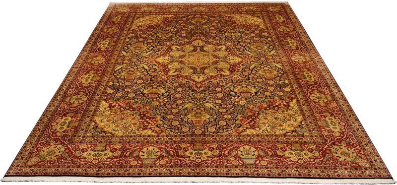 Kashmir Oriental Rug 274 × 365 cm, Silk, hand-knotted — view 2