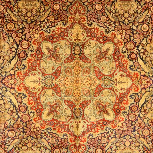 Kashmir Oriental Rug 274 × 365 cm, Silk, hand-knotted — view 4