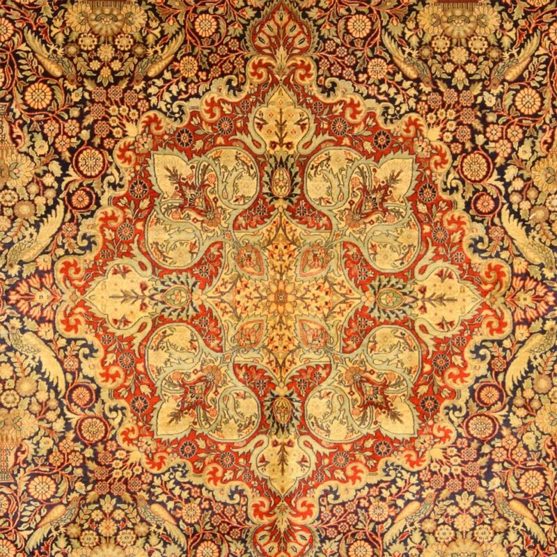 Kashmir Oriental Rug 274 × 365 cm, Silk, hand-knotted — view 4