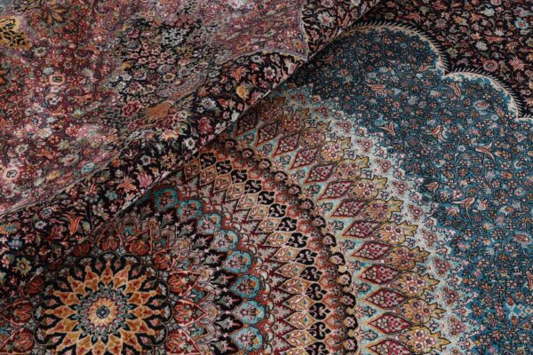Kashmir Oriental Rug 300 × 400 cm, Silk, hand-knotted — view 9 Kashmir Oriental Rug 300 × 400 cm, Silk, hand-knotted — view 9